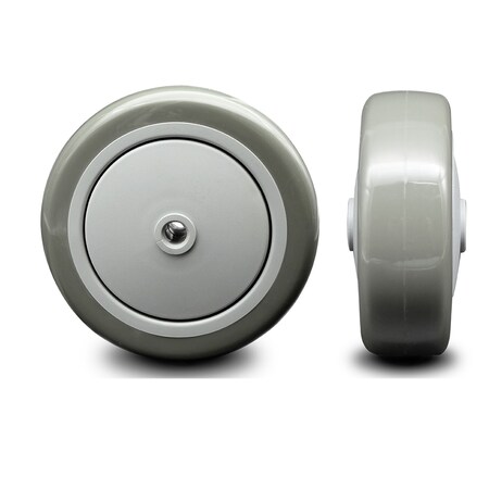 Service Caster SCC - 5" Gray Poly on Polyolefin Wheel Only - 3/8" Bore - 350 lbs Capacity SCC-PPUB514-GRY